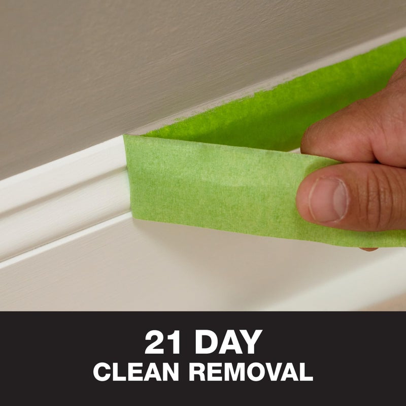 FrogTape Multi-Surface Painters Tape with PAINTBLOCK, 1.5 Inch Wide (1.41 In. x 45 Yds), Medium Adhesion, Green, 1 Roll (1396747) - Image 3